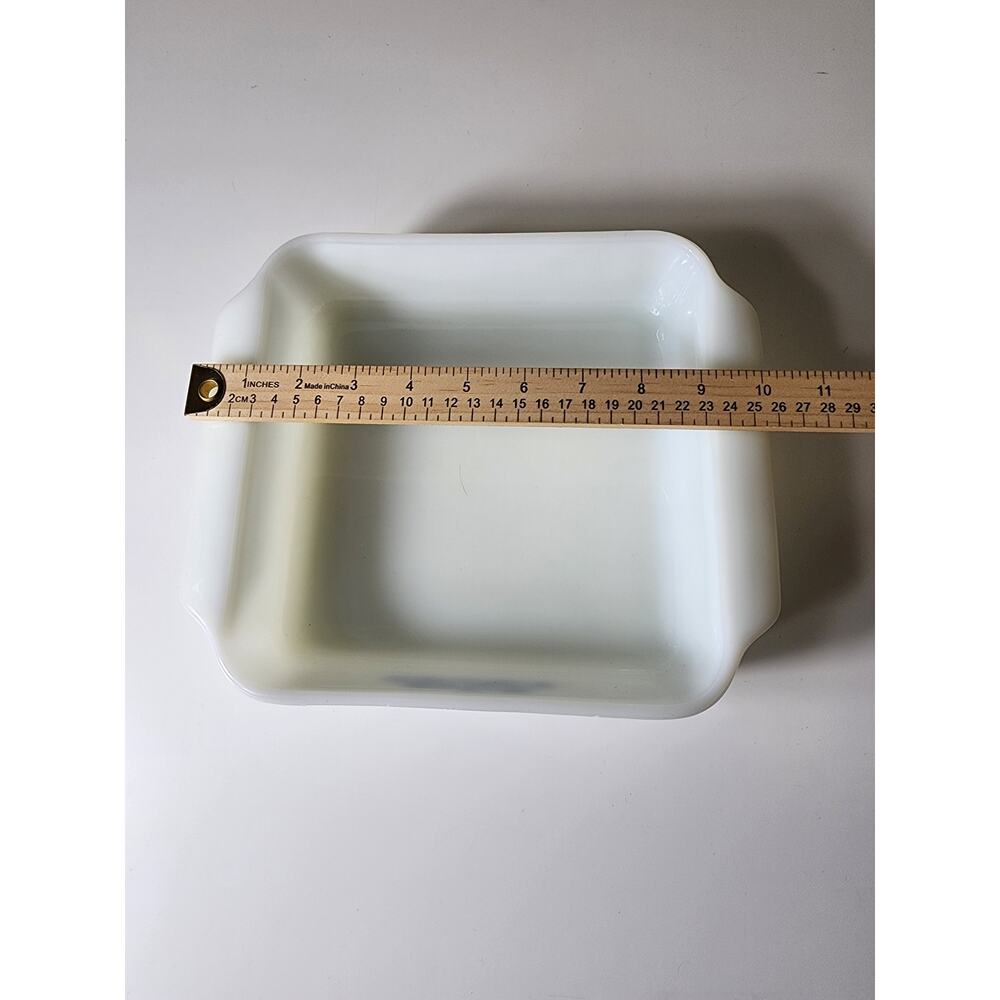 Vintage ANCHOR HOCKING Fire King Blue Cornflower8" Baking Dish Ovenware - Picture 4 of 6